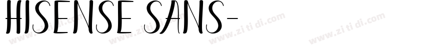Hisense Sans字体转换